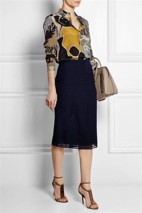 burberry prosum printed blouse netaporter|Burberry tops.